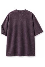 WHATEVER Acid Wash Tee in Mauve, back view