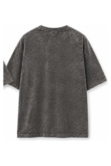 WHATEVER Acid Wash Tee in Midnight Navy, back view