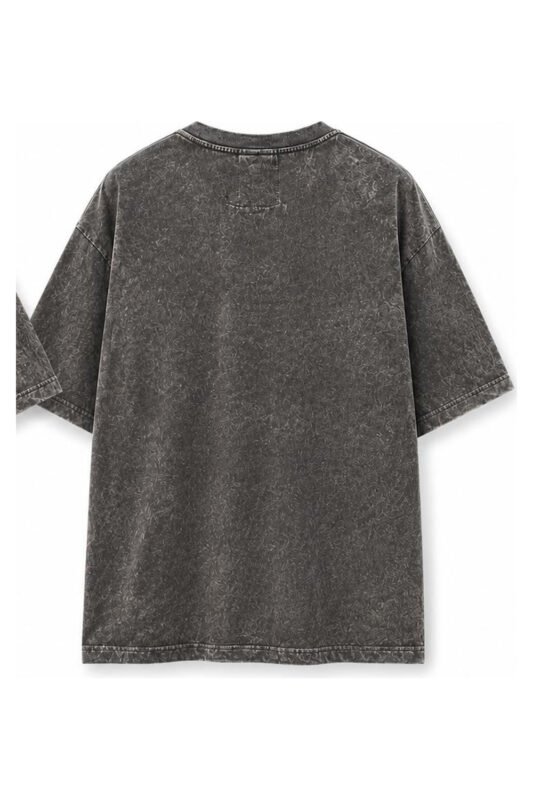 WHATEVER Acid Wash Tee in Midnight Navy, back view