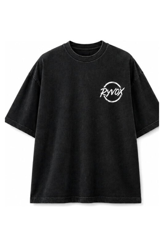 Faith Over Fear Drop-Shoulder Tee in Black, front view