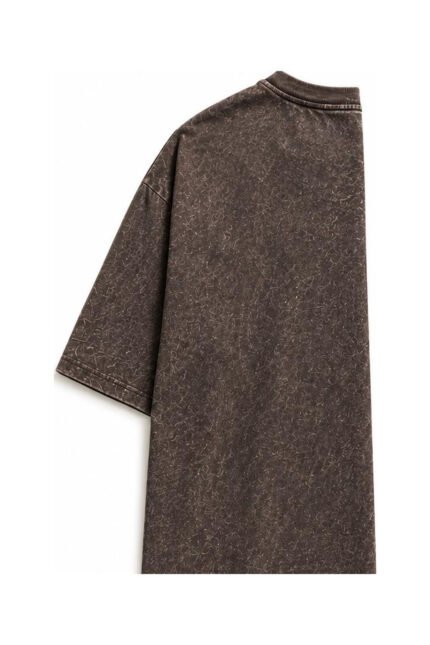 Essential Acid Wash Tee in Espresso, back view