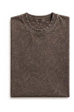 Essential Acid Wash Tee in Espresso, front view