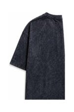 Essential Acid Wash Tee in Midnight Navy, back view
