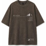 RYVOX Signature Acid Wash Tee in Espresso, front view