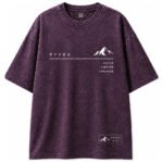 RYVOX Signature Acid Wash Tee in Mauve, front view