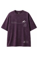 RYVOX Signature Acid Wash Tee in Mauve, front view