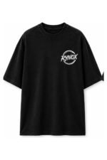 Solitude Oversized Tee in Black, front view