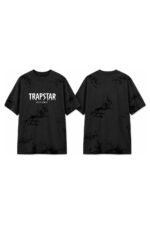 It's Secret Jersey Tee in Black, front and back view