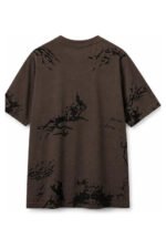 It's Secret Jersey Tee in Brown, back view