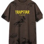 It's Secret Jersey Tee in Brown, front view