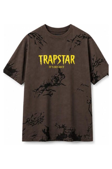 It's Secret Jersey Tee in Brown, front view
